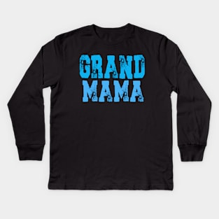 Grand Mama bullet hole gun shots Kids Long Sleeve T-Shirt